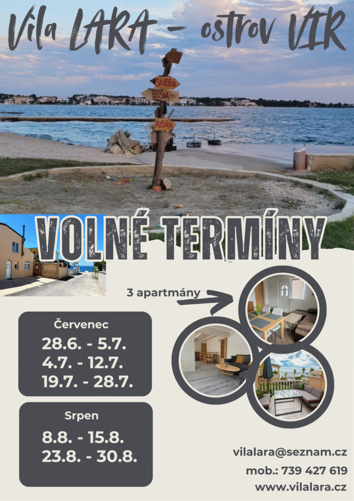 Volné termíny v červenci a srpnu